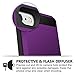 iPhone 5S Case, iPhone 5 Case, Vofolen Impact Resistant iPhone 5S Wallet Case Hybrid Bumper Armor Snap-on Black Soft Rubber Cover Protective Shell Card Holder for iPhone 5 5S SE - Purple