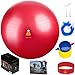 Exercise Ball Stability Fitness Balls | Best Professional Balance Anti-Burst Set – Yoga Large Thick Gym Ball With Pump & Accessories, Extra Pin For Valve, Elastic Loop & Hard Cover Workout Guide