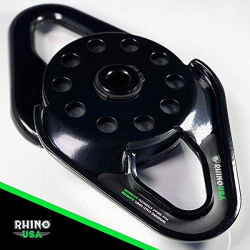 Rhino USA Snatch Block for Winch Recovery - Heavy Duty 13.5 Ton Break Strength - Compact Offroad Accessory for Jeep, Truck, UTV, ATV - Use with Tree Saver Tow Strap (Snatch Block) - Image 3