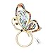 SENFAI Abalone Paua Shell Butterfly Magnet Brooch Eyeglass Holder (Gold)