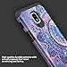 TJS Galaxy J7 2018/J7 Refine/J7 Star/J7 Eon/J7 TOP/J7 Aero/J7 Crown/J7 Aura/J7 V 2nd Gen Case [Full Coverage Tempered Glass Screen Protector] Dual Layer Hybrid Shockproof Phone Case Armor (Mandala)