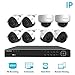 LaView 2MP 1080P IP 8 Camera Security System, 8 Channel 1080P IP PoE HDMI NVR 2TB HDD 2 Dome and 6 Bullet Weatherproof White Surveillance Camera Kit