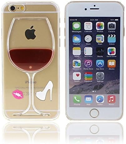 iPhone 6 Case, iPhone 6 Stylish Case, Bingomax [Slim Light Weight]Fashion Cute 3D Case for iPhone 6 Clear Case [Transparent See Through Hard Cover] for iPhone 6 4.7 inch - Red Wine