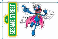 Sesame Street Grover Face T Shirt & Stickers