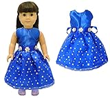 Doll Clothes - Beautiful Blue Dress Outfit Fits American Girl Doll, My Life Doll, Our Generation and other 18 inch Dolls
