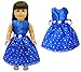 Pink Butterfly Closet Doll Clothes - Beautiful Blue Dress Outfit Fits American Girl Doll Our Generation and Other 18 inch Dolls