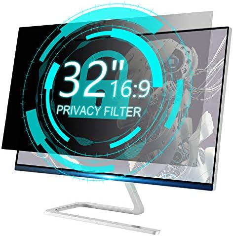 Xianan Protect Computer Privacy - 32 Inch 16:9 Aspect Ratio Computer Privacy Screen Protector for Widescreen Monitor - Anti-Glare & Privacy Filters