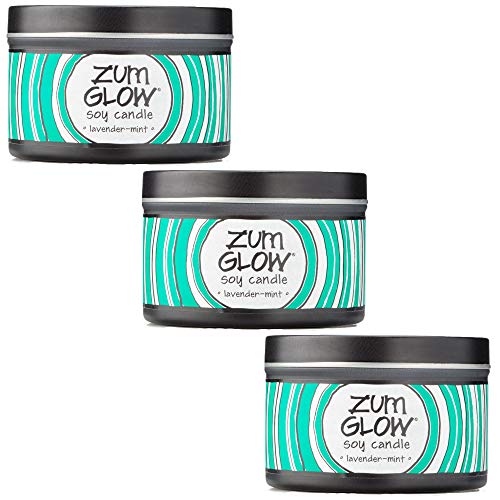 Indigo Wild Lavender-Mint Zum Glow Soy Aromatherapy Candles, 7oz. – 3 Pack