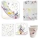 Music Party Deluxe Party Packs (122 Pieces for 16 Guests) - Music Theme Party Decorations, Musician Birthday Party, Music Plates and Napkins, Singer Party Supplies, Blue Orchards