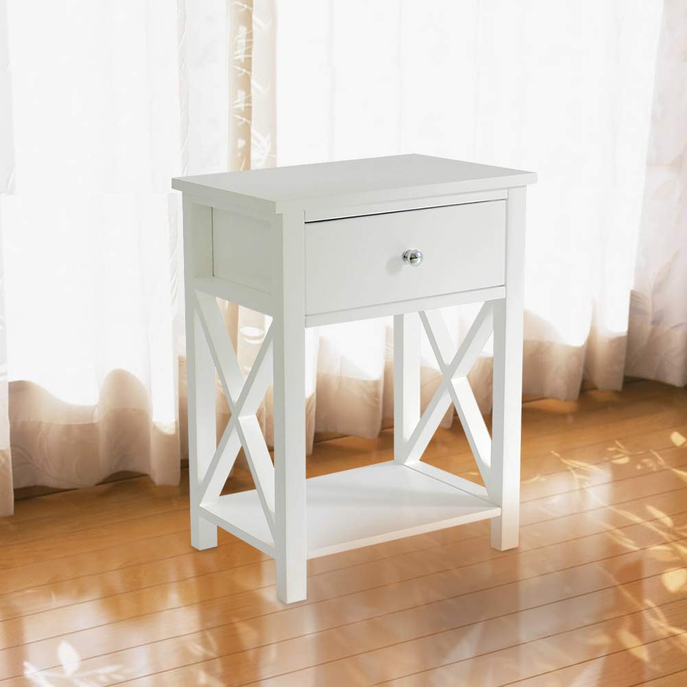 Best White End Table For Bedroom 27 Inches High