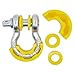 E-Autogrilles Pair Yellow Isolator Fits 3/4 inch Tow D-rings - Includes 2 Rubber Isolators and 4 Washers - Shackle Isolator Clevis Kit (51-0515Y)