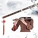 ammoon Black Bamboo Dizi Flute Traditional Handmade Chinese Musical Woodwind Instrument Key of C