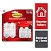 Command Designer Hooks Variety Pack, White, 2-Small, 2-Medium, 4-Strips, Organize & Decorate Damage-Free