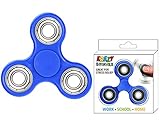 Krazy Spinner Hand Spinner Toy Stress Reducer Ultra Durable High Speed Ceramic Bearing Finger Toy Guarantee 1 min+ Spin Time Perfect for ADD ADHD Anxiety Autism And Stress Relief Adult (OceanBlue)