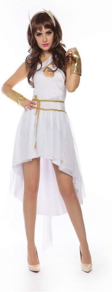 GBYAY Cosplay Costume Halloween Women Adult Dress White Angel Fantasias Party Wear Stage Performance Disguise