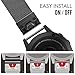 MoKo Garmin Fenix 5 Quick Fit 22mm Watch Band, Milanese Loop Stainless Steel Mesh Replacement Strap for Garmin Fenix 5/5 Plus/Instinct/Forerunner 935/Approach S60 Watch, (Not Fit Fenix 5X/5S), Black
