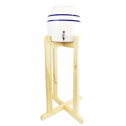 Buy Porcelain Water Dispenser With Blue Stripes And Natural Floor
