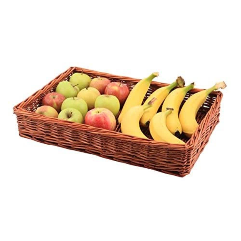 Genware WDB-4630 Wicker Display Basket, 46 cm Length, 30 cm Width, 8 cm Height