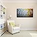 Asdam Art - Oil Paintings on Canvas Budding Flowers 100% Hand-Painted On Canvas Abstract Artwork Floral Wall Art Decorative Pictures Home Decor White (20X40 inch)