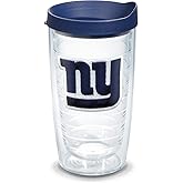 Tervis Made in USA Double Walled NFL New York Giants Insulated Tumbler Cup Keeps Drinks Cold & Hot, 16oz, Primary Logo