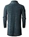 Ohoo Mens Long Sleeve Draped Lightweight Open Front Shawl Collar Longline Cardigan / DCC026-CHARCOAL-M