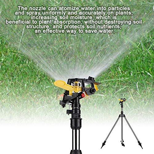 Dewin Tripod Irrigation Sprinkler - Stainless Steel Tripod Water Irrigation Tool, Plastic Sprinkler Auto System, Garden Lawn Supplies