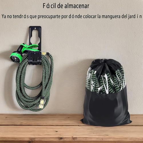 Expandable Garden Hose 15 Metres – Garden Hose Expandable Flexible with 10 Functions Spray Gun, 3/4 Inch and 1/2 Inch Connectors for Garden, Outdoors and Car Washing