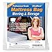 UltraBlock Mattress Bag for Moving & Storage – Heavy-Duty 6-Mil Thick Plastic Cover – Waterproof, Tear-Resistant Protector for Twin, Queen, & King Size – Reusable Mattress Moving & Disposal Bag
