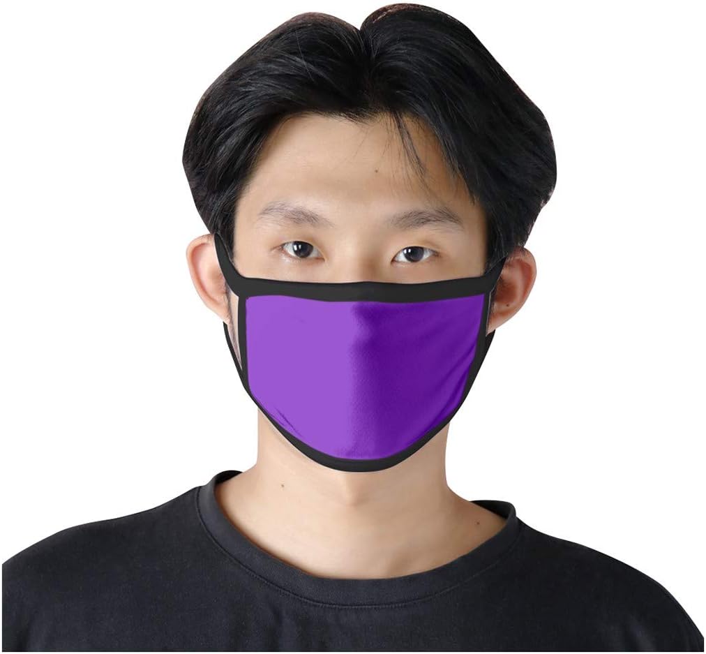 TIFIY Unisex Men Women Outdoor Ski Cycling Bike Anti Dust Mouth Mask Washable Reuse Face Mask Cotton Protection Masks (One Size, Purple)