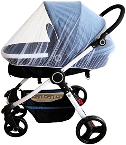 Errollina 2Pcs White Premium Mosquito insect Bug Net Netting Fit Most Infant Baby Kids Strollers Carriers Cradles Car Seat Design for Cribs Bassinets Buggy Fly Summer Spring Outdoor Screen Protection