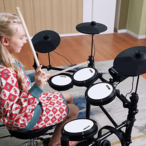 AODSK Electric Drum Set,Electronic Drum Kit For Kids With 195 Sounds