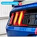 QHCP Smoked Black Tail Lamp Cover 6Pcs Tail Light Lamp Protector Decorate Shell Fit for Ford Mustang 2018 2019 2020