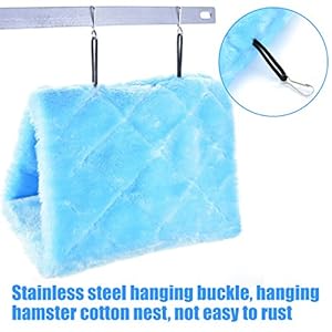 MATT SAGA Nido D'uccello Pappagallo d'inverno Caldo Amaca Appesa Grotta Gabbia Peluche Pappagallo Giocattolo Letto…