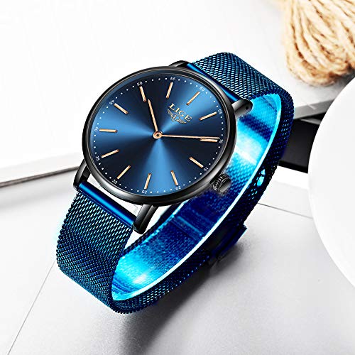 LIGE Hombre Reloj Impermeable Acero Inoxidable Cuarzo Analógico Relojes Moda Casual Deportivos Automático Calendario Reloj para Hombre - Imagen 5