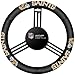 Fremont Die NFL New Orleans Saints Leather Steering Wheel Cover, Fits Most Steering Wheels, Black/Team Colors