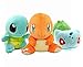 OliaDesign Pokemon Bulbasaur Charmander Squirtle Stuffed Plush (3 Piece), 5.8