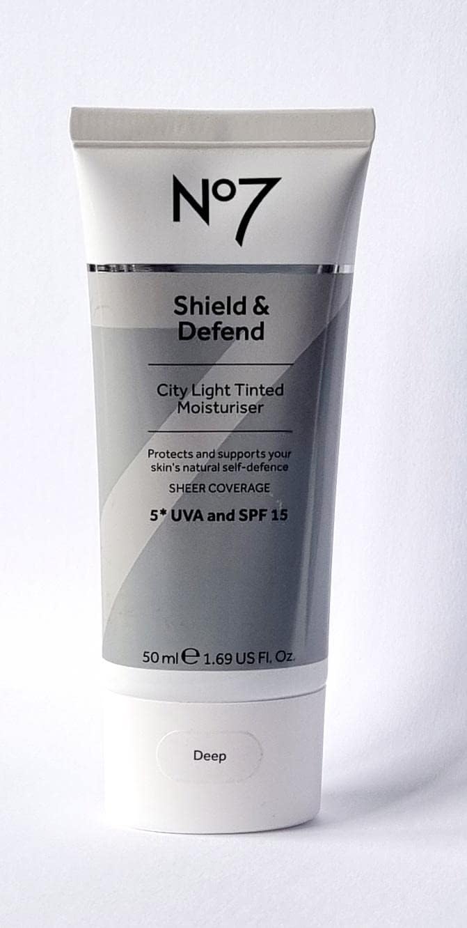 No7 Shield & Defend City Light Tinted Moisturiser DEEP SPF15 50ml Pack 1