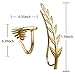 Feramox Ear Crawler Earrings for Women Sterling Silver Ear Climber Earrings Olive Leaf