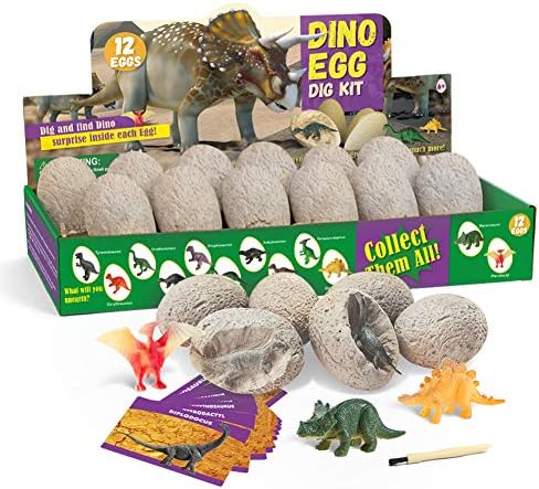 恐竜 おもちゃ 恐竜化石発掘 12個セット Lujex 恐竜玩具卵 子供おもちゃ 誕生日ギフト プレゼント 知育おもちゃ 最新版