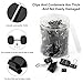 152 Pack Binder Clips Assorted Sizes, YSeaWolf,6 Different Sizes of Multipurpose, not Thin, not Easy to Break, Spring Tension Suitable Paper Clips, Paper Clamps - Sturdy Container Included(Black)