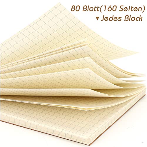 HAKACC A6 Spirale Notizblock, 8 Stück Klein Notizbuch 80 Blatt Notizheft Skizzenblock Journal Tagebuch Schreibblock Zeichenblock