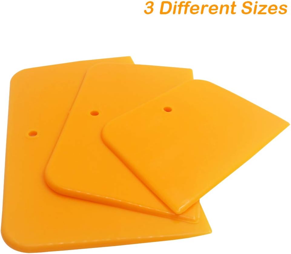 Set of 9 Body Filler Spreaders Automotive Body Fillers, DaKuan 4, 5, 6 Inch Reusable Plastic Spreader For Applying Fillers, Putties, Glazes, Caulks and Paint: Home Improvement