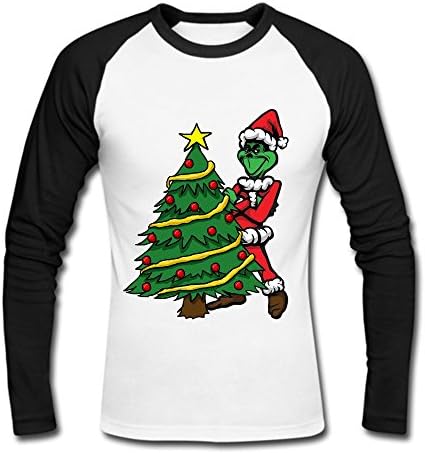 DE VSSL The Grinch Stole Christmas Woman's Long Sleeves Baseball T-Shirt