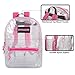 Clear Backpack Heavy Duty Transparent Bookbag for Kids, Boys, Girls, School, Travel, Stadium Approved (Pink)