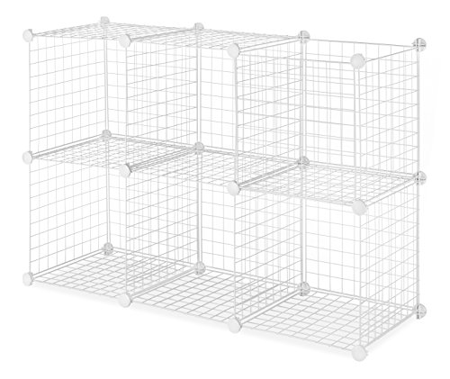 Whitmor Storage Cubes S/6, White Wire