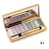 ShineMore 9 Colors Diamond Bright Colorful Eye Shadow Eyeshadow Super Flash Glitter Eyeshadow (#1)