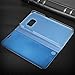 Galaxy S7 Case, AICase Luxury Translucent View Window Front Smart Sleep/Wake Up Function Mirror Screen Flip Electroplate Plating Stand Full Body Protective Case for Samsung Galaxy S7 (Blue)