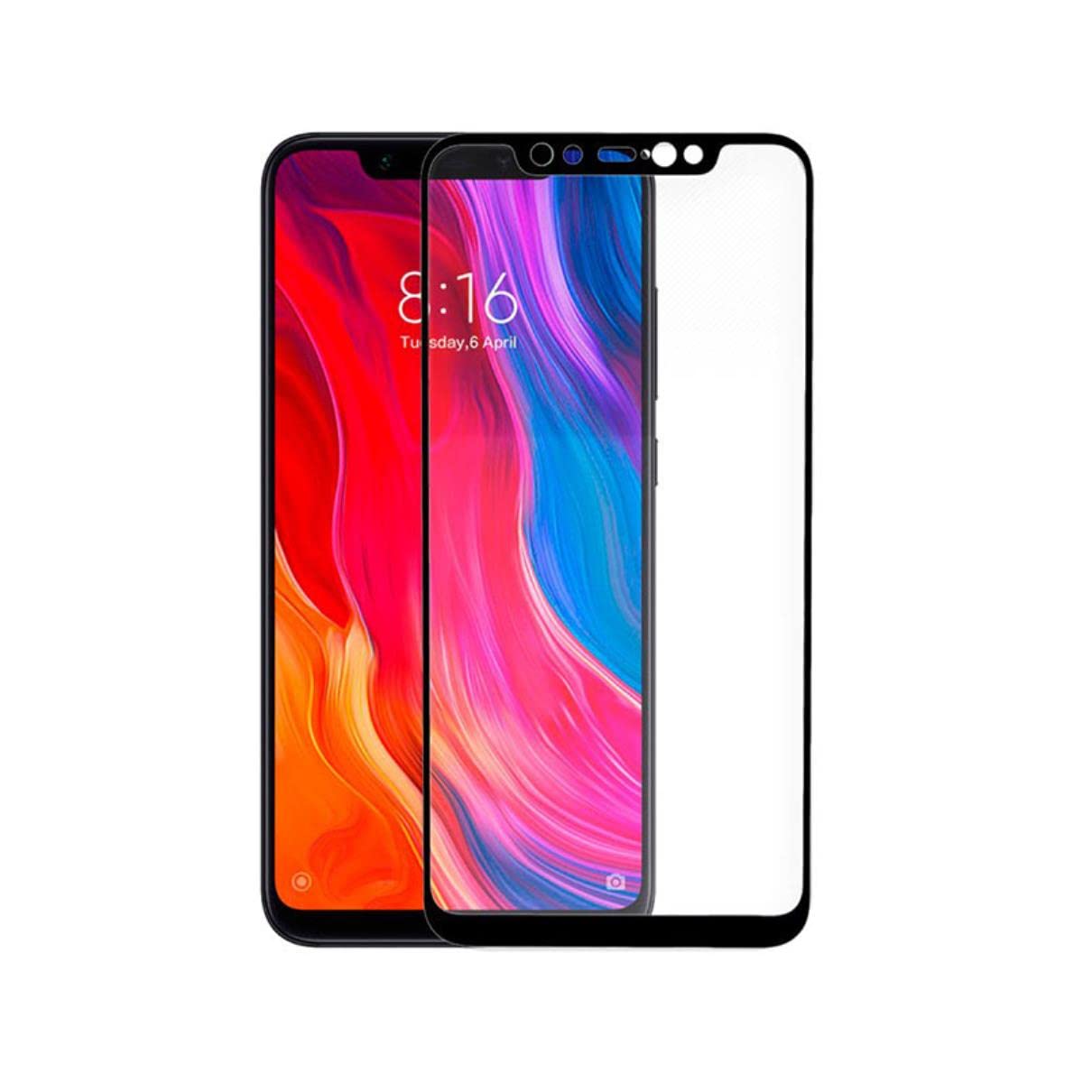 Cool Tempered Glass Screen Protector for Xiaomi Mi 8 / Mi 8 Pro (Full 3D Black)
