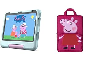Amazon Fire HD 10 Kids Tablet Bundle: Bundle Includes Amazon Fire HD 10 Kids tablet (newest model) | Officially Licensed Peppa Pig Limited-Edition and Peppa Pig Carrying Case