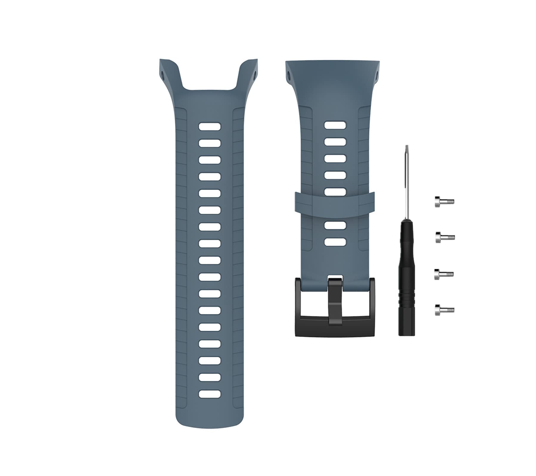 Muovrto Strap for Suunto 5,Replacement Band Silicone Waterproof Watch Strap for Men and Women (Slate)